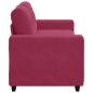 Preview: Zweisitzer-Sofa Weinrot 140 cm Samt