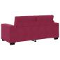 Preview: Zweisitzer-Sofa Weinrot 140 cm Samt