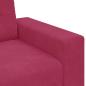 Preview: Zweisitzer-Sofa Weinrot 140 cm Samt
