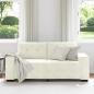 Preview: Zweisitzer-Sofa Creme 140 cm Samt