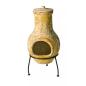 Preview: ARDEBO.de - RedFire Gartenkamin Tampico Gelb 31x31x68 cm Ton