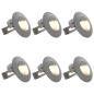 Preview: ARDEBO.de - Außenwandleuchten 6 Stk. LED 5 W Silbern Rund