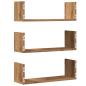 Preview: Wandregale 3 Stk. Artisan-Eiche 58x18x18 cm Holzwerkstoff