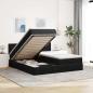 Preview: ARDEBO.de - Ottoman-Bett mit Matratzen & LEDs Schwarz 180x200 cm Samt