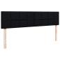 Preview: Ottoman-Bett mit Matratzen & LEDs Schwarz 180x200 cm Samt