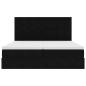 Preview: Ottoman-Bett mit Matratzen Schwarz 180x200 cm Samt