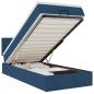 Preview: Ottoman-Bett mit Matratze & LEDs Blau 80x200 cm Stoff