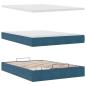 Preview: Ottoman-Bett mit Matratze Dunkelblau 140x200 cm Samt