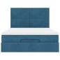 Preview: Ottoman-Bett mit Matratzen Dunkelblau 140x200 cm Samt