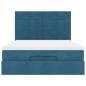 Preview: Ottoman-Bett mit Matratzen Dunkelblau 140x200 cm Samt