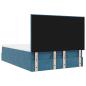 Preview: Ottoman-Bett mit Matratzen & LEDs Dunkelblau 140x200 cm Samt