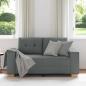 Preview: Zweisitzer-Sofa Dunkelgrau 120 cm Stoff
