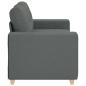 Preview: Zweisitzer-Sofa Dunkelgrau 120 cm Stoff