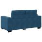 Preview: Zweisitzer-Sofa Blau 120 cm Samt