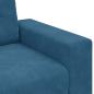Preview: Zweisitzer-Sofa Blau 120 cm Samt
