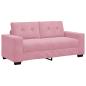 Preview: ARDEBO.de - Zweisitzer-Sofa Rosa 140 cm Samt