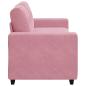 Preview: Zweisitzer-Sofa Rosa 140 cm Samt
