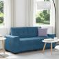 Preview: ARDEBO.de - Zweisitzer-Sofa Blau 140 cm Samt