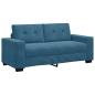 Preview: Zweisitzer-Sofa Blau 140 cm Samt