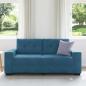 Preview: Zweisitzer-Sofa Blau 140 cm Samt