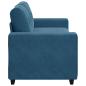 Preview: Zweisitzer-Sofa Blau 140 cm Samt