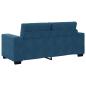 Preview: Zweisitzer-Sofa Blau 140 cm Samt