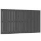 Preview: Wand-Kopfteil Grau 159,5x3x90 cm Massivholz Kiefer