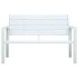 Preview: Gartenbank 120 cm HDPE Weiß Holz-Optik