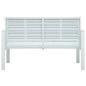 Preview: Gartenbank 120 cm HDPE Weiß Holz-Optik