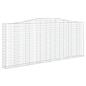 Preview: Gabionen mit Hochbogen 2 Stk. 400x30x160/180cm Verzinktes Eisen