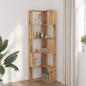 Preview: Eck-Bücherregal 5 Böden Artisan-Eiche 50x50x179cm Holzwerkstoff