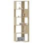 Preview: ARDEBO.de - Eck-Bücherregal 5 Böden Sonoma-Eiche 50x50x179 cm Holzwerkstoff