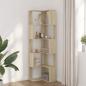 Preview: Eck-Bücherregal 5 Böden Sonoma-Eiche 50x50x179 cm Holzwerkstoff