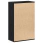 Preview: Bücherregal Schwarz Eichen-Optik 50x25x80 cm Holzwerkstoff