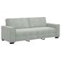 Preview: 3-Sitzer-Sofa Hellgrau 180 cm Samt