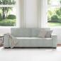 Preview: 3-Sitzer-Sofa Hellgrau 180 cm Samt