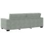 Preview: 3-Sitzer-Sofa Hellgrau 180 cm Samt