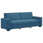 Preview: 3-Sitzer-Sofa Blau 180 cm Samt