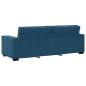 Preview: 3-Sitzer-Sofa Blau 180 cm Samt