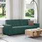 Preview: ARDEBO.de - 3-Sitzer-Sofa Dunkelgrün 180 cm Samt