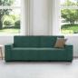 Preview: 3-Sitzer-Sofa Dunkelgrün 180 cm Samt
