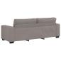 Preview: 3-Sitzer-Sofa Taupe 180 cm Stoff