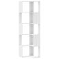 Preview: Eck-Bücherregal 5 Böden Weiß 50x50x179 cm Holzwerkstoff