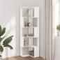 Preview: Eck-Bücherregal 5 Böden Weiß 50x50x179 cm Holzwerkstoff