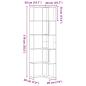 Preview: Eck-Bücherregal 5 Böden Weiß 50x50x179 cm Holzwerkstoff