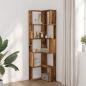 Preview: Eck-Bücherregal 5 Böden Altholz-Optik 50x50x179cm Holzwerkstoff