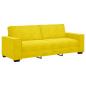 Preview: 3-Sitzer-Sofa Gelb 180 cm Samt