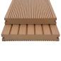 Preview: WPC Massive Terrassendielen mit Zubehör 20 m² 4 m Teak