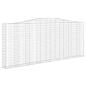 Preview: Gabionen mit Hochbogen 3 Stk. 400x30x160/180cm Verzinktes Eisen