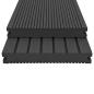 Preview: WPC Massive Terrassendielen mit Zubehör 10 m² 2,2 m Schwarz